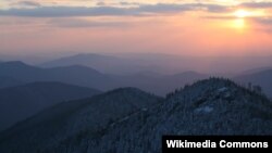 A photo taken at the Cliff Tops on Mount Le Conte, in the Great Smoky Mountains of Sevier County, Tennessee, USA.