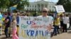 Українці у Вашингтоні вимагають посилення санкцій проти Росії