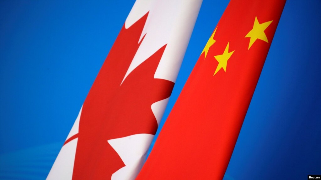 加拿大与中国国旗（路透社资料照）(photo:VOA)