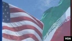 US Iran Flags