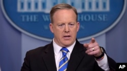 Sean Spicer, vocero de la Casa Blanca. 