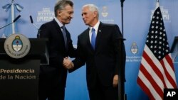 En su visita a Argentina, el vicepresidente de Estados Unidos, Mike Pence, explicó la importancia del crecimiento económico de América Latina.