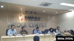 Diskusi Upaya Memastikan Hal Pilih Semua Warga Negara Dalam Pemilu 2019 termasuk penyandang disabilitas psikososial , di Media Center Bawaslu RI, Jumat, 24 Agustus 2018. (Ghita)