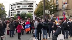 Փարիզի հայերը բողոքի ցույց են արել Թուրքիայի դեսպանատան դիմաց՝ դատապարտելով վերջինիս դերը Լեռնայի Ղարաբաղի հակամարտության հարցում