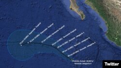 Aletta, primer huracán de la temporada 2018. Localizado en el Océano Pacífico frente a México, se fortaleció de tormenta tropical a huracán categoría 4 en menos de 24 horas.