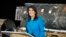 Duta Besar A.S. untuk PBB, Nikki Haley memberikan keterangan kepada media di depan temuan kepingan roket Iran, dalam konferensi pers di Joint Base Anacostia-Bolling, Washington, 14 Desember 2017.