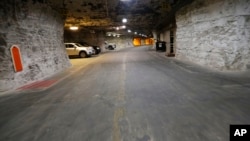 Paved roadways lead the way to the Vivos Shelter and Resort during a tour of the facility in Atchison, Kansas, June 18, 2013.