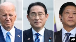 美國、日本和菲律賓三國領導人於2024年4月11日在華盛頓舉行歷史性的三方首腦會晤。
