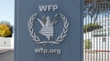 FILE — A logo of the World Food Program is seen at their headquarters, October 9, 2020. 