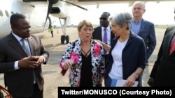 Michelle Bachelet, komiseri ushinzwe uburenganzira bwa muntu muri ONU yasuye akarere ka Bunia muri Kongo