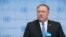 Državni sekretar SAD Mike Pompeo na konferenciji za novinare poslije sednice Savjeta bezbjednosti UN-a
