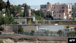Hình ảnh một phần lãnh sự quán Mỹ ở giữa Tây và Đông Jerusalem, sẽ là đại sứ quán tạm thời sau ngày 14/5/2018