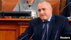 Bulgarian Prime Minister Boiko Borisov speaks in the Parliament in Sofia, February 20, 2013. Bulgaria's government resigned from office on Wednesday after nationwide protests against high electricity prices.