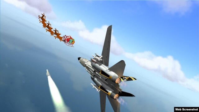 El programa NORAD sigue a Santa desde la base aérea Tyndall, estado de Colorado.