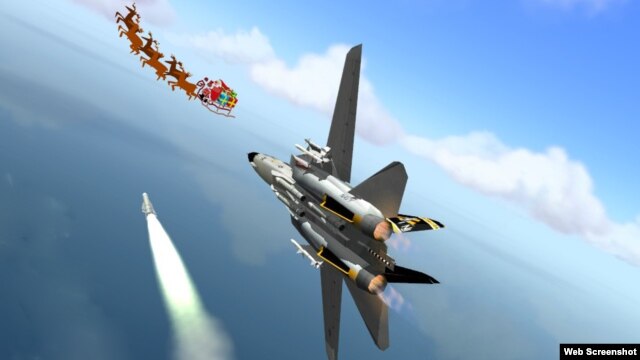 El Comando de Defensa Aeroespacial de América del Norte (NORAD, por sus siglas en inglés) sigue el recorrido de Santa Claus y su entrega de regalos.