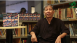 Nhà văn Nguyễn Huy Thiệp trong một buổi nói chuyện về tiểu thuyết "Tuổi 20 yêu dấu" của ông xuất bản vào năm 2018.