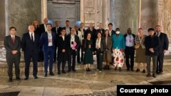 Lawmakers from a dozen countries along with activists from Hong Kong, Tibet, Xinjiang gathered in Rome to draw attention to China's human rights record while the G-20 summit was taking place in October 2021. (Inter-Parliamentary Alliance on China)