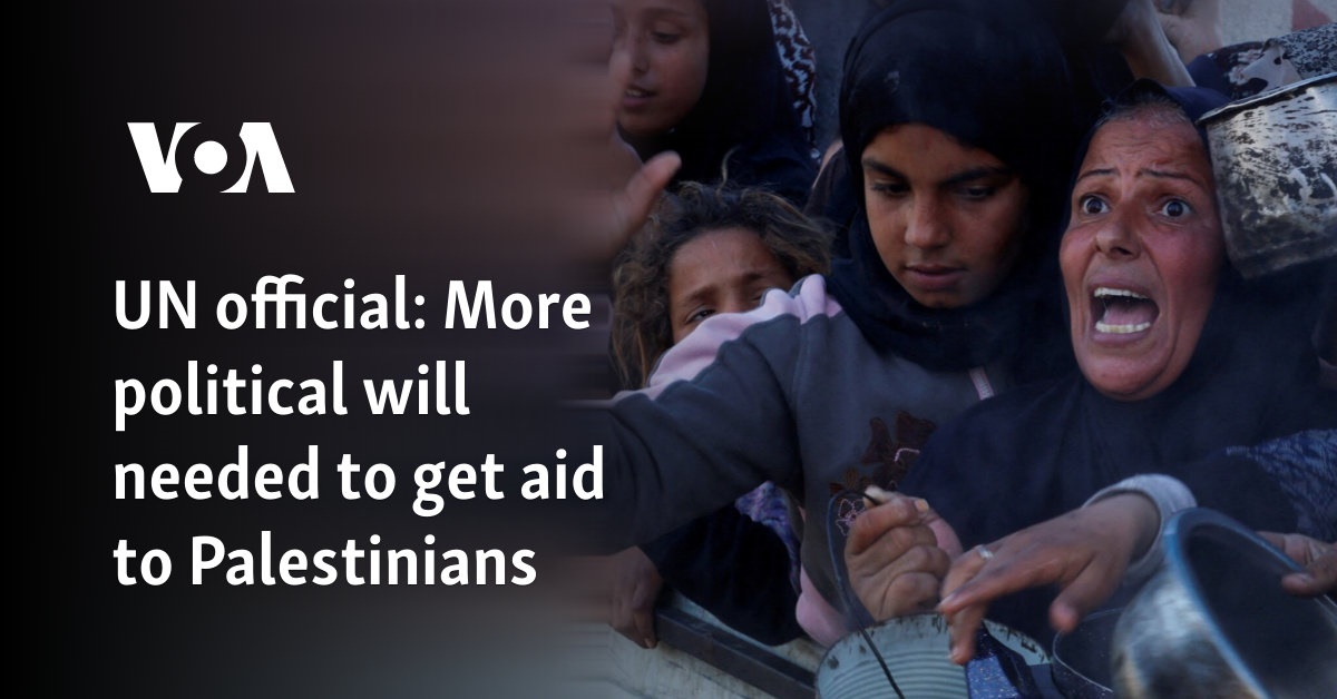 UN official: More political will needed to get aid to Palestinians