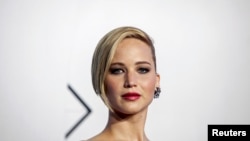 Actress Jennifer Lawrence attends the "X-Men: Days of Future Past" world movie premiere in New York, May 10, 2014.