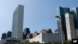 A general view of United Nations headquarters on Monday, Sept. 21, 2020. In 2020, which marks the 75th anniversary of the United Nations, the annual high-level meeting of world leaders around the U.N. General Assembly will be very different from years past because of the coronavi