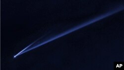 Salah satu asteroid yang melintas dekat Bumi yang ditangkap oleh teleskop Hubble tahun lalu (foto: dok). 