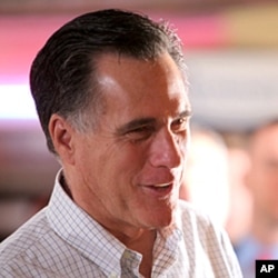 Republican presidential candidate, former Massachusetts Gov. Mitt Romney campaigns at Pancakes Eggcetera in Rosemont, Illinois, March 16, 2012.