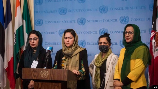 유엔이 주관한 '젠더 기반 폭력 추방을 위한 16일의 캠페인(16 Days of Activism against Gender-Based Violence)' 일환으로 지난달 21일 뉴욕 유엔본부에서 아프간 여성 인권 침해에 관한 기자회견이 열렸다.