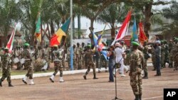 Des Casques bleus de l'ONU à Bangui