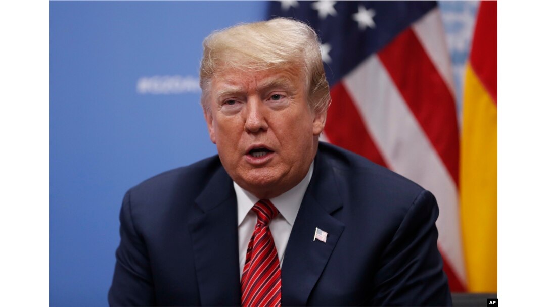 President Donald Trump speaks to media at the G-20 summit, in Buenos Aires, Argentina, Dec. 1, 2018.