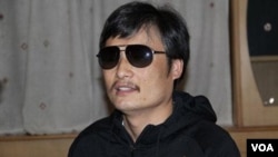 中國盲人維權人士陳光誠(資料照片)