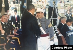 Captain Simratpal Singh shakes hands with President Barack Obama at the 2010 graduation from U.S. Military Academy at West Point. (Photo courtesy of Capt. Simratpal Singh)