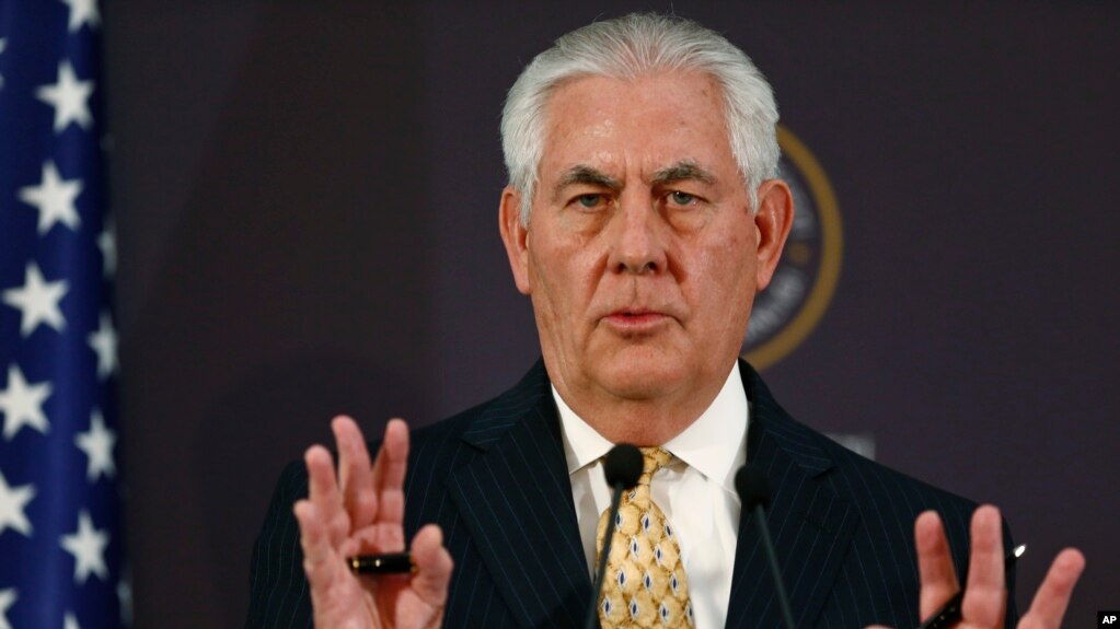 Waziri wa mambo ya nje wa Marekani Rex Tillerson aliyeanza ziara ya siku nane barani Afrika.