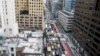 Drivers wait in their vehicles in heavy traffic on Third Avenue on the east side of Manhattan in New York City, a few blocks away from the United Nations headquarters buildings, Sept. 20, 2021.
