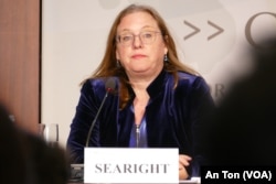 Tiến sĩ Amy Searight thuộc CSIS tại hội thảo hôm 22/1/2020 ở Washington, Mỹ
