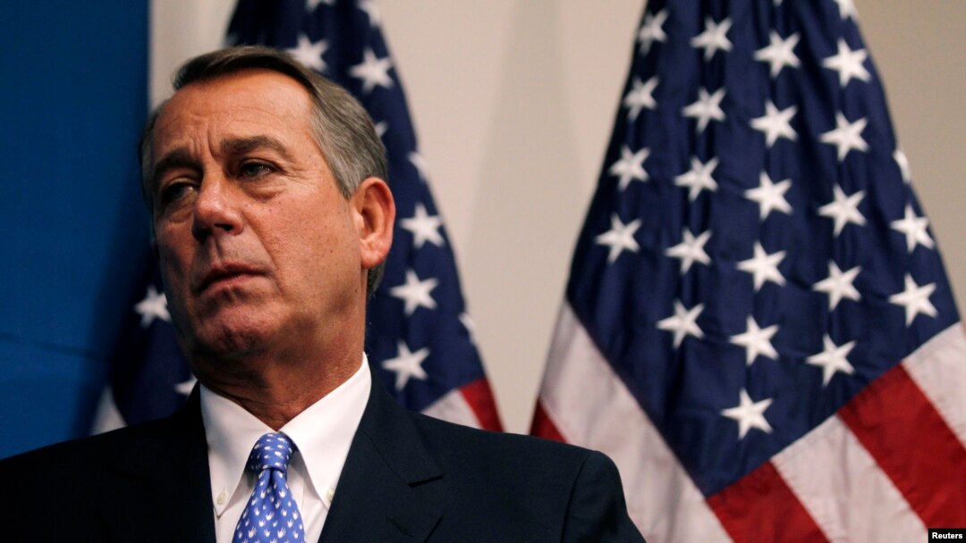 Chủ tịch Hạ viện John Boehner sau cuộc họp với của các Dân biểu đảng Cộng hòa