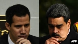 Huan Guaido (L) i Nikolas Maduro (D)
