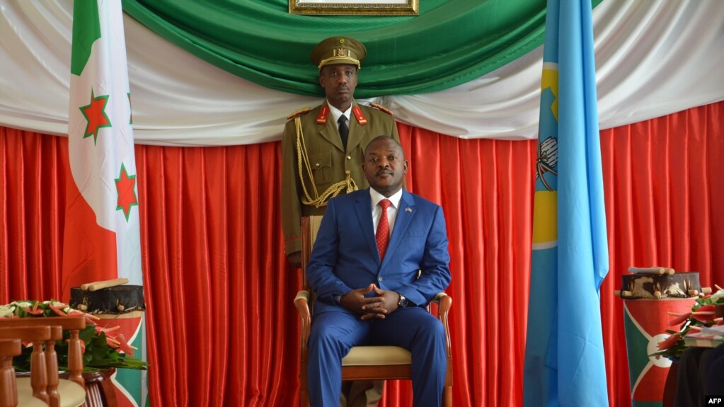 Rais wa Burundi Pierre Nkurunziza katika ikulu ya raisBujumbura, Burundi. Juni, 2017.