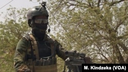 Soldiers of the rapid intervention battalion BIR, combat ready in Maroua, far northern Cameroon, Jan. 17, 2019.