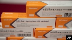 中国科兴公司研发生产的新冠疫苗。（2020年9月25日）