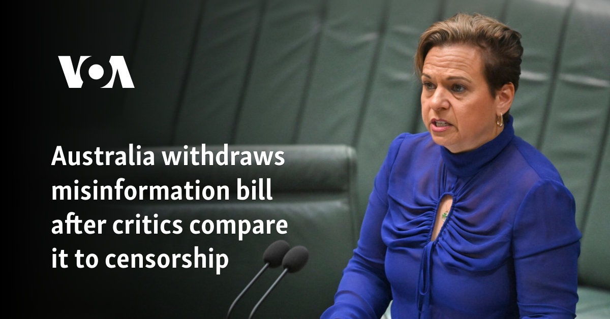 Australia Withdraws Misinformation Bill After Critics Compare It To Australia Withdraws Misinformation Bill After Critics Compare It To