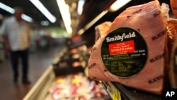 Smithfield ham sold at an American grocery store.