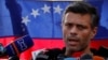 Venezuelan opposition leader Leopoldo Lopez talks to the media at the residence of the Spanish ambassador in Caracas, Venezuela, May 2, 2019.