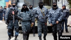 Бойцы подразделения «Беркут». Киев, 22 февраля 2014г.