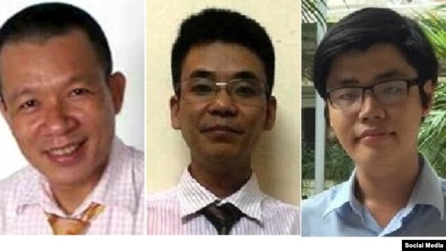 Ba nhà hoạt động Vũ Quang Thuận, Nguyễn Văn Điển, Trần Hoàng Phúc