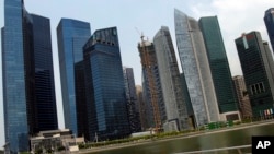 FILE - Singapore's financial district