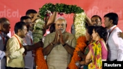 Narendra Modi, menjelang pengangkatannya sebagai Perdana Menteri di Ahmedabad, India, 20 Mei 2014 (Foto: dok).