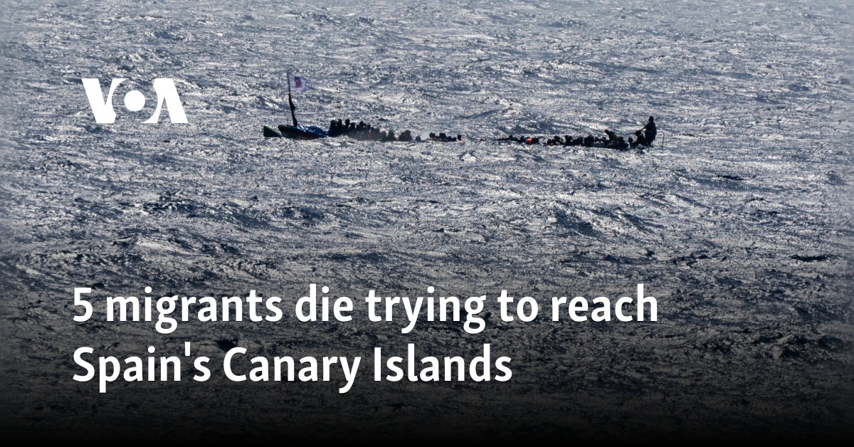 5 migrants die trying to reach Spain's Canary Islands