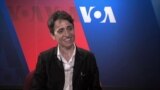 FILE - Masha Gessen is seen during a 2014 interview with VOA.