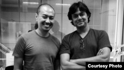 Alan Soon (L) is the CEO and co-founder of innovative media group Splice Newsroom with his co-founder, Rishad Patel in August 2017. (Photo from the Splice Newsroom website)