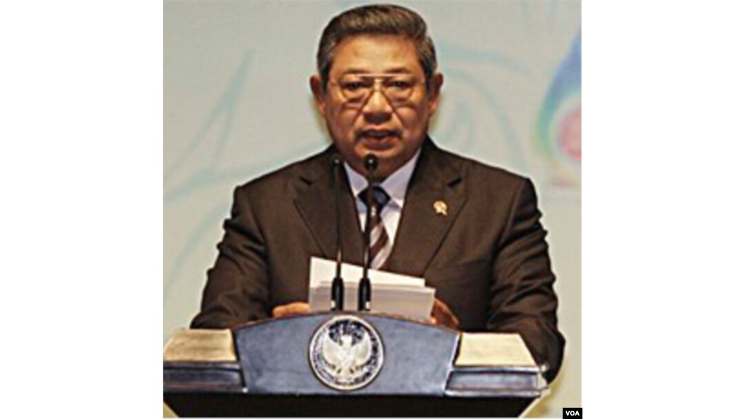 Presiden SBY berpidato dalam acara pembukaan pertemuan para menlu ASEAN di Nusa Dua Bali (19/07).